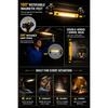 Magnetic Work Light, 3 Color Modes & 3000LM Ultra Bright Under Hood Lights, 5200mAh Rechargeable Magnetic Light Bar with Hooks, Portable Mechanic