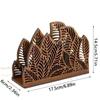 Wooden Floral Tissue Holder & Desktop Organizer