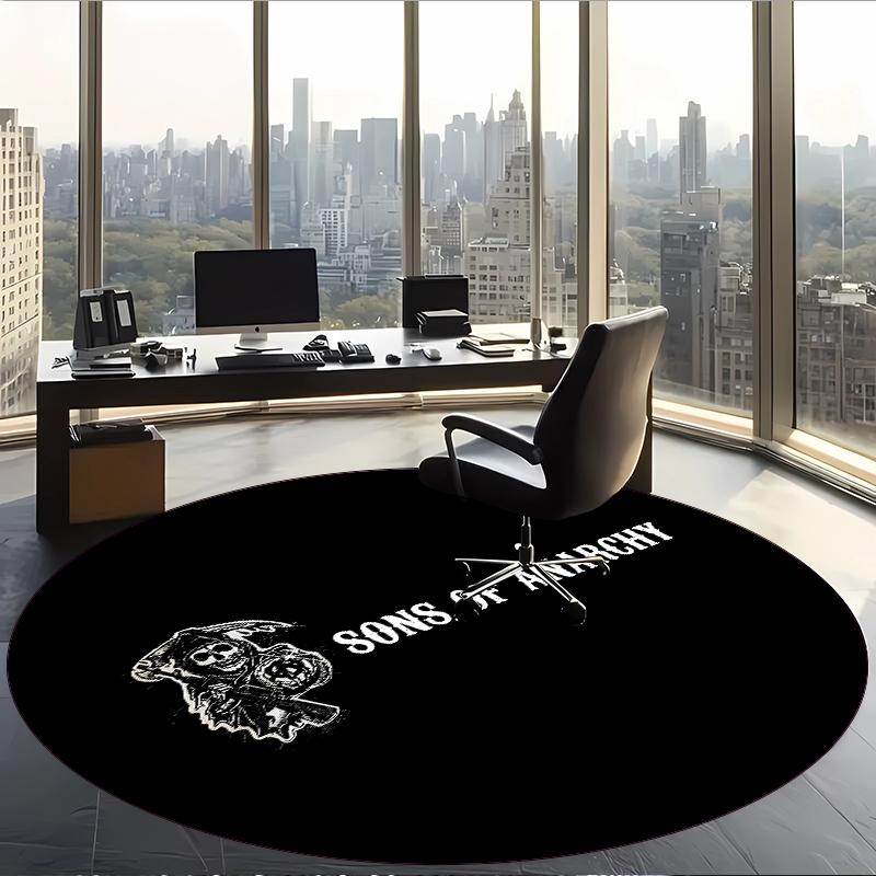 Sons Of Anarchy (5) Round Office Rug Decorative Floor Rug for Office Bedroom Living Room and Home Space