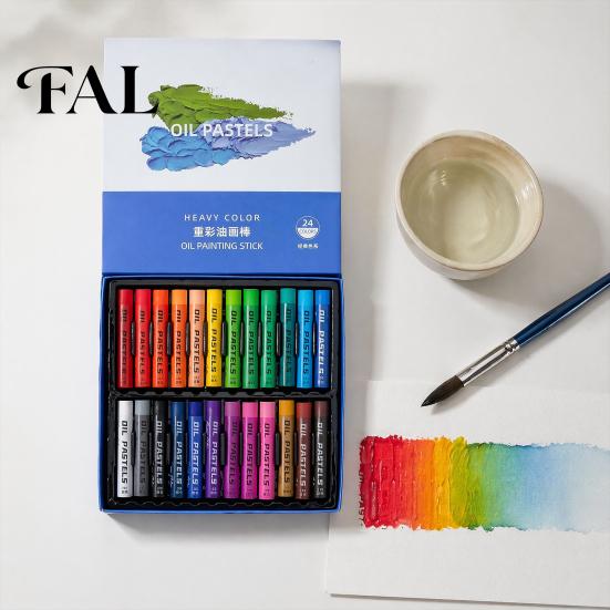 Professionelle Ölpastellkreiden Wasserlösliches Pastellset, Wasserlöslicher Malstift, Hohe Nass- und Trockenabdeckung Mehrfarbige Buntstifte, für Kinder