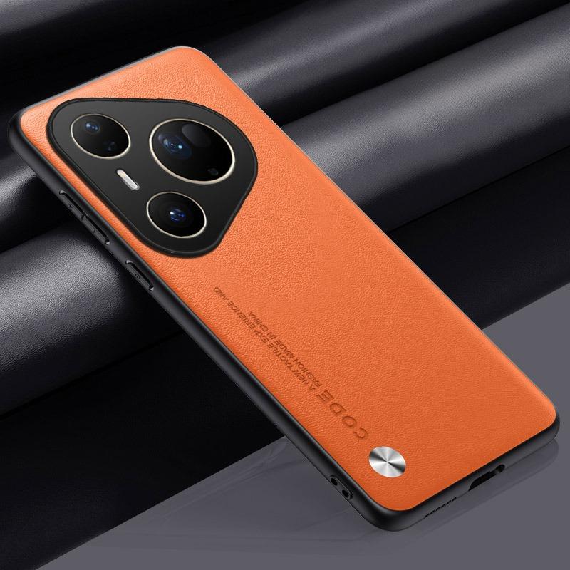 Plain Leather Phone Case for HUAWEI Pura 80 Ultra 80Pro + Matte Silicone Soft Bumper Cover Cases For Pura 70 Ultra 70 Pro Plus