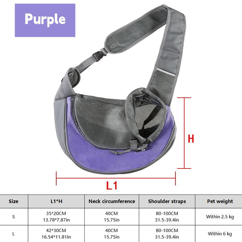 1Pc Dog Out backpack,Dog Sling Carrier Breathable Mesh Travel Crossbody Bag For Puppy Cat Hiking Camping