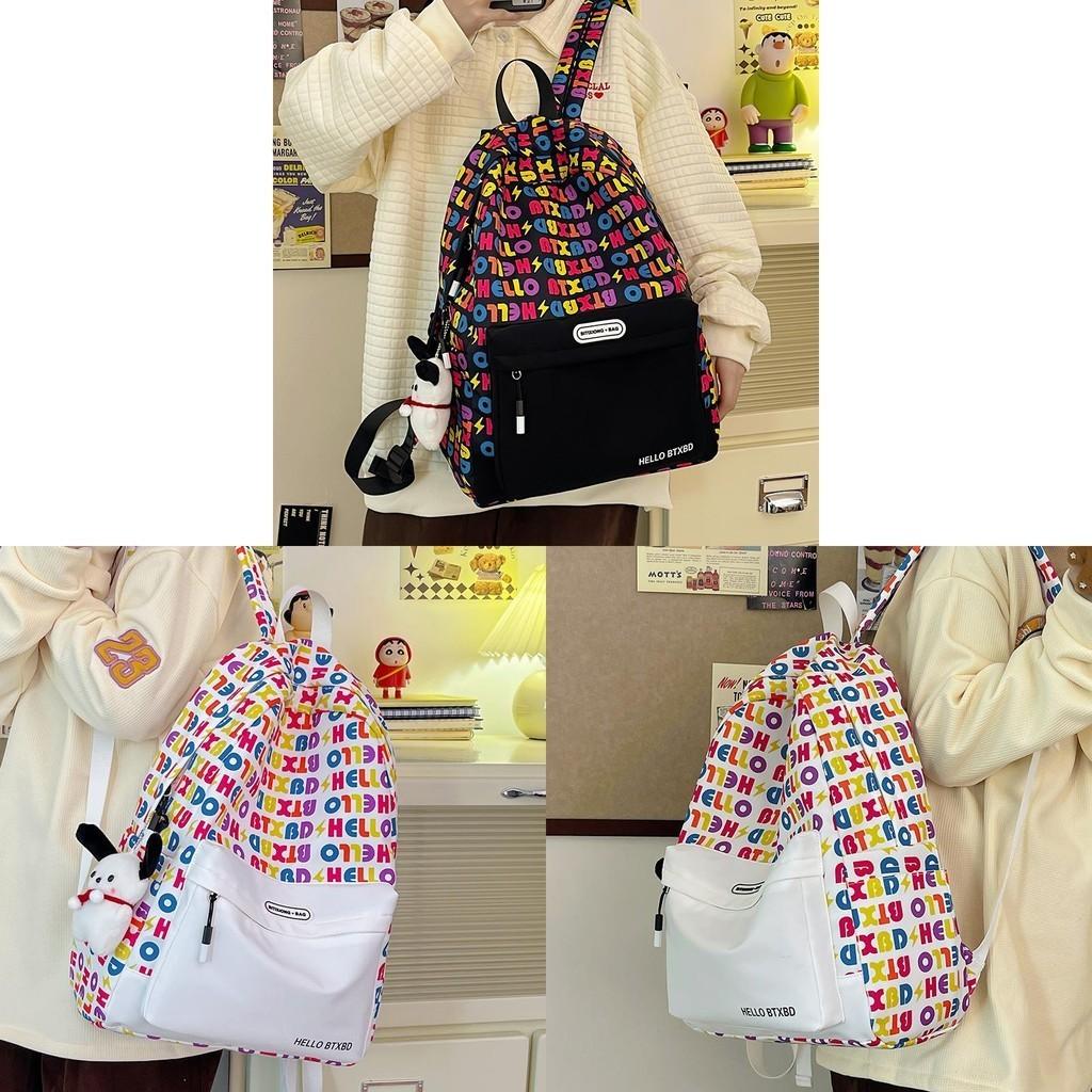 New Arrival Letter Printed Unisex Backpack Large Capacity Casual Bag For Students