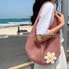 Seaside Crochet Cotton Mesh Bag - Large Capacity, Lazy Summer Style for Women
