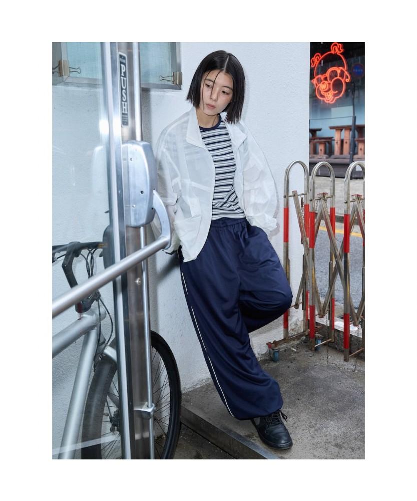 Saendeusaundeu (Unisex) Mesh Joggers Navy