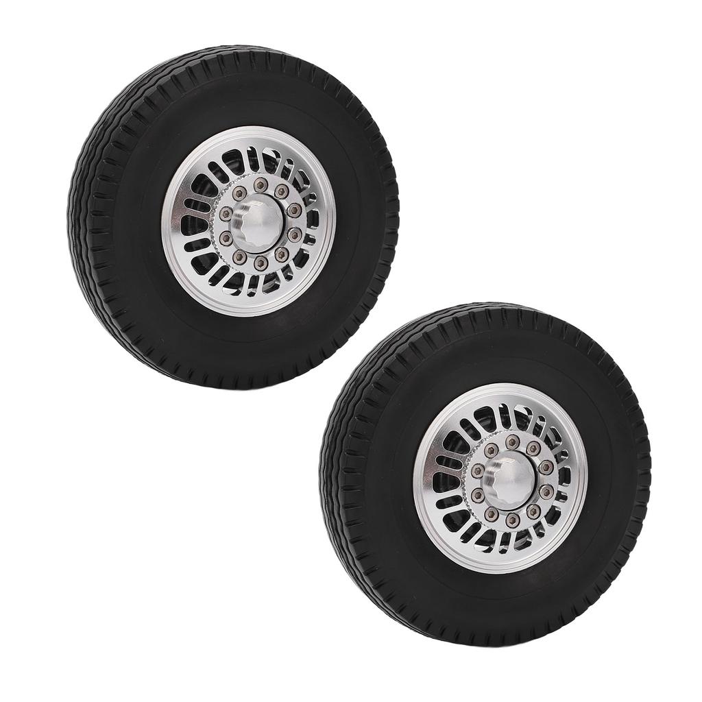 2 PCS RC Car Tires Wheels Strong Cushioning Better Grip Improved Performance RC Car Accessories for 1:14 Dump Truck
