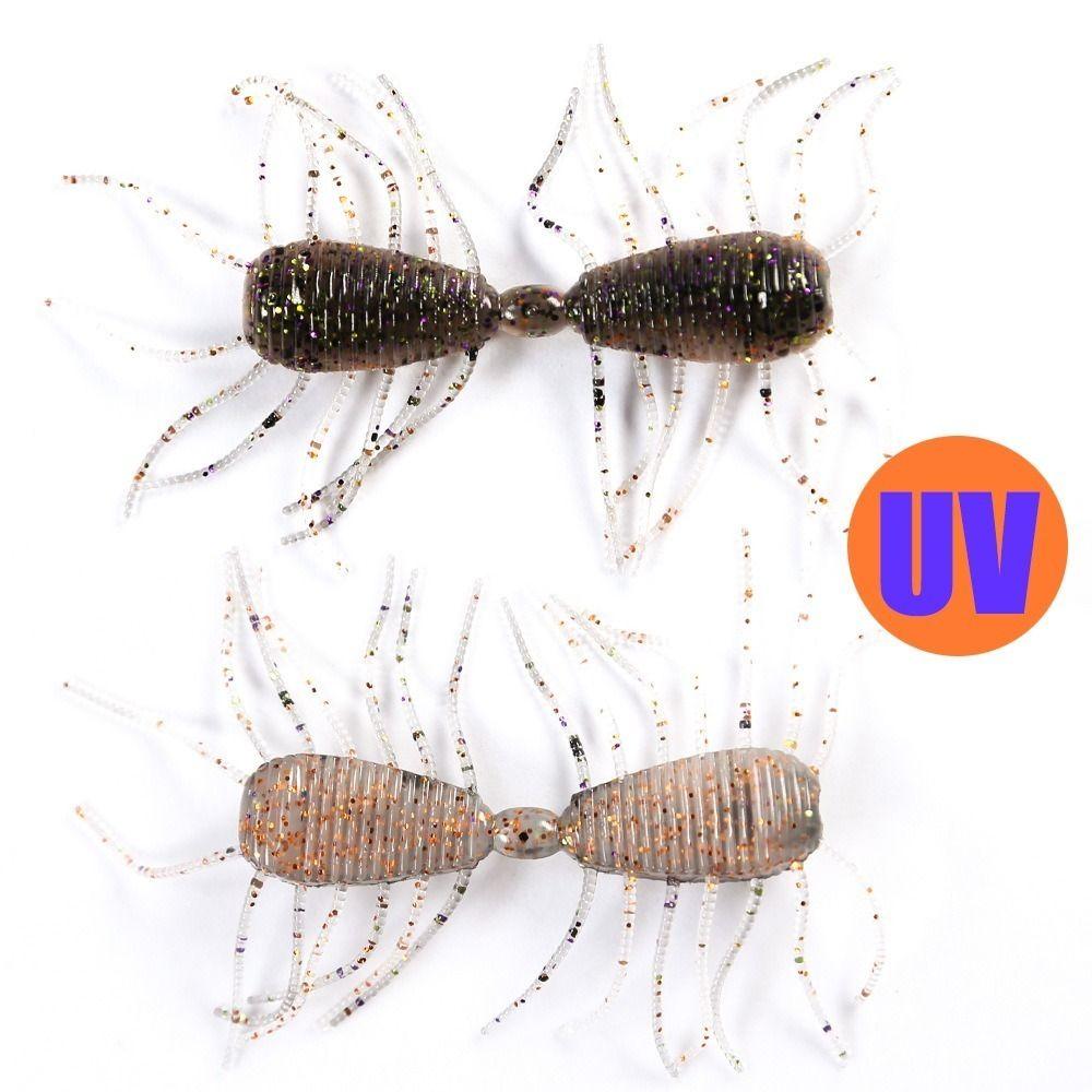 8pcs Silicone Material Fishing Artificial Lures 51mm Length Silicone Baits  For Pike Fishing