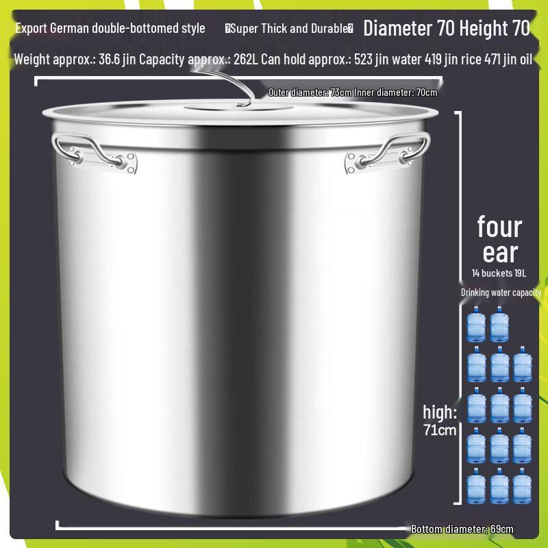 JPHZNB Commercial Stainless Steel Stockpot with Lid
