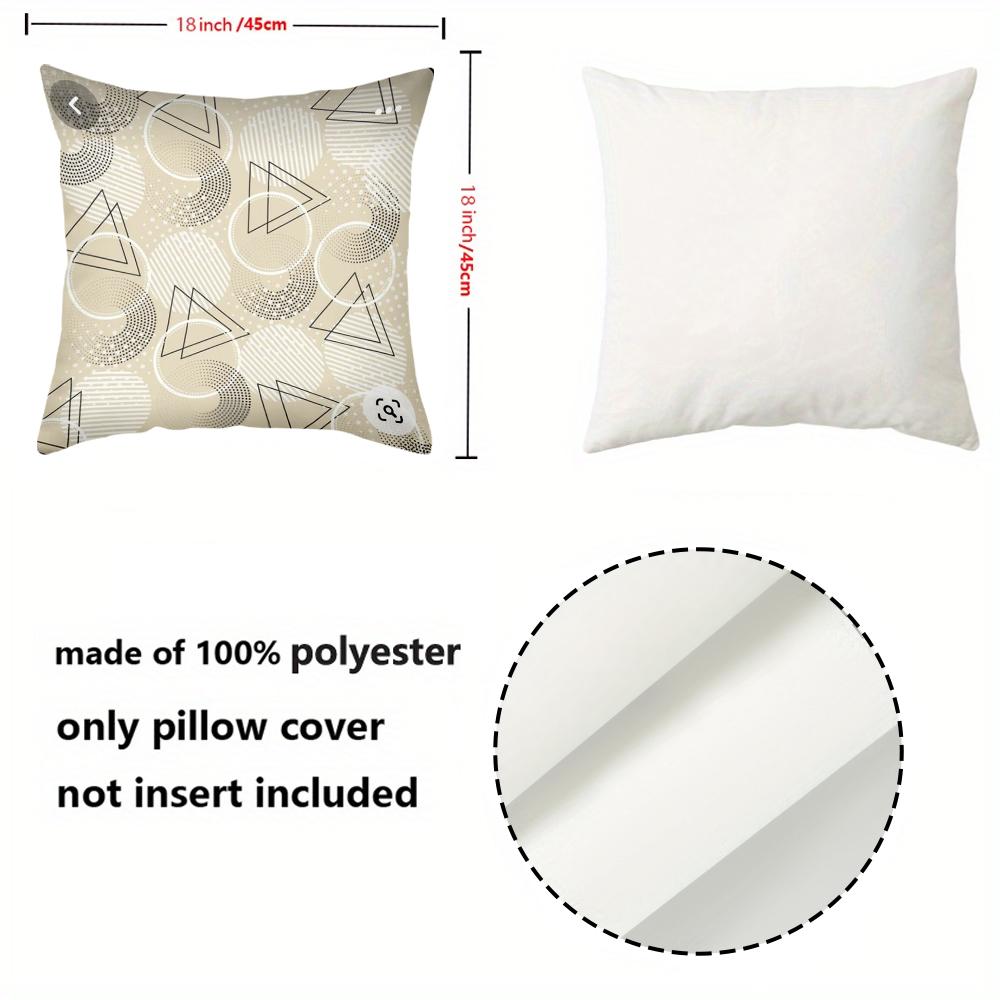 Geometric Pattern Decorative Throw Pillow Cover 2D Printed Polyester Sofa Cushion Case For Modern Home Decor