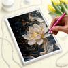 Pearl Painting Kit White Lotus Flowers Theme Frameless Handicraft DIY Bedroom Decoration Living Room Wall Art Room Decoration Art Craft Decoration