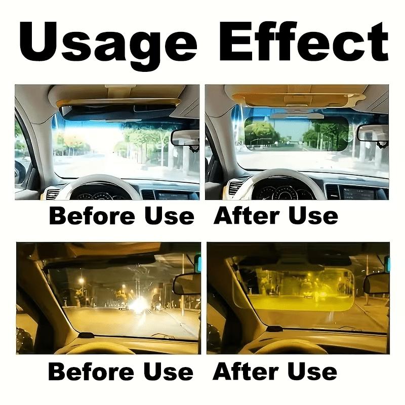 Two-In-One Car Sun Visor Polarized Sun Visor Transparent Anti-Glare Adjustable Day Night Driving for Auto Safety Driving