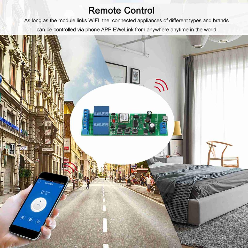 Smart WiFi , Wireless Remote Control Module with Timer and Voice Control, Compatible with for Smart Home