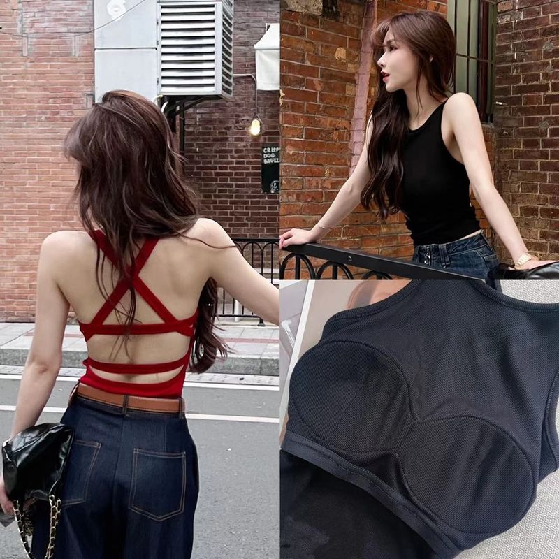 

Магазин женской одежды Kaka Мода Чистое желание Сексуальность Поставляется с подставкой Слингбэк Теневой убийца Жилет два-в-одном Black (about 50cm long, with coasters) S(80 to 95)