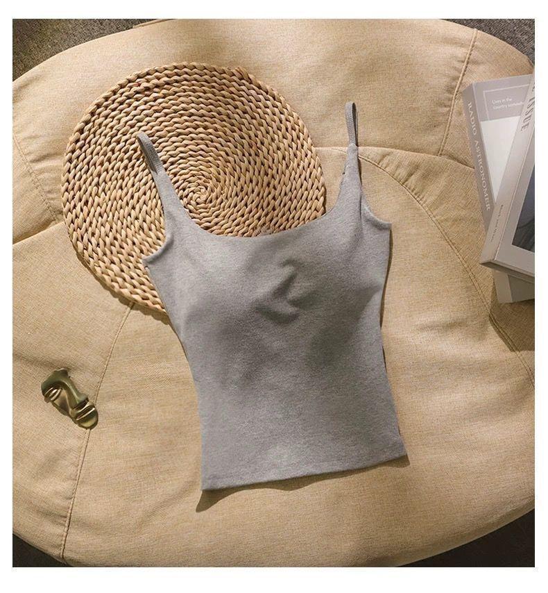 Elegantes Camisole mit Spitzeneinsätzen für Damen: Sommer-Top mit Brustpolstern & sexy Rückendesign
