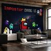 Among Us Wall Tapestry Aesthetic Wall Hanging Printed Fabric Blanket Decorative Tapestries for Bedroom Living Room Home Decor