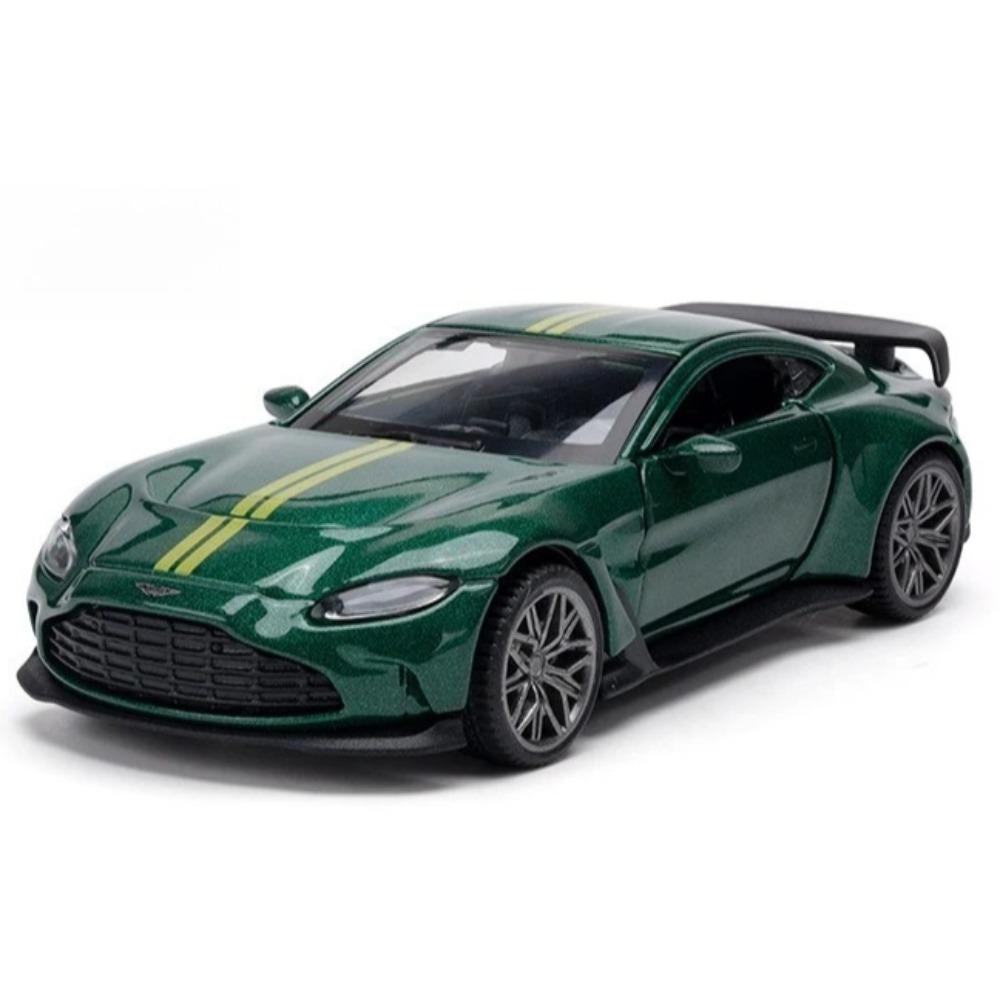 Simulation 1/43 Alston Martin V12 Alloy Sports Car Model Collection Ornaments with Display Box Metal Miniature Voiture Toy Gift