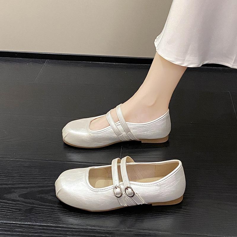 Mary Jane Shoes Women's Shoes Summer New Evening Dress Small Leather Shoes Soft Sole Comfortable Ballet Shoes with Skirt Single Shoes