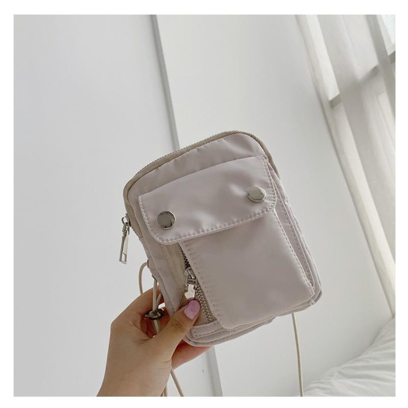 Logo Messenger Small Square Bag Mini Change Nylon Mobile Phone Bag Niche Design Fashion Fanny Pack Women