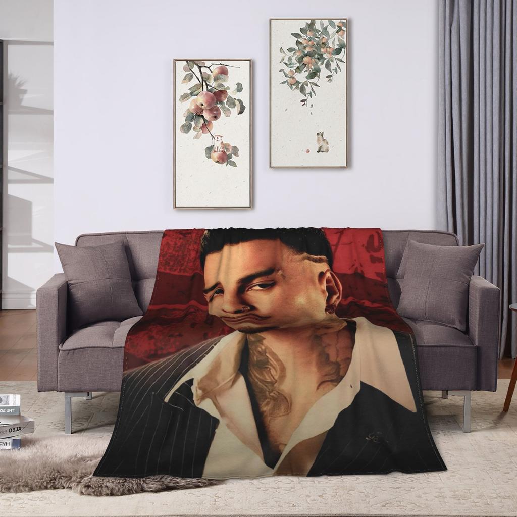 Rauw Alejandros Blanket Airplane Travel Flannel Throw Blanket For Living Room Warm Design Quality Bedspread Birthday Present