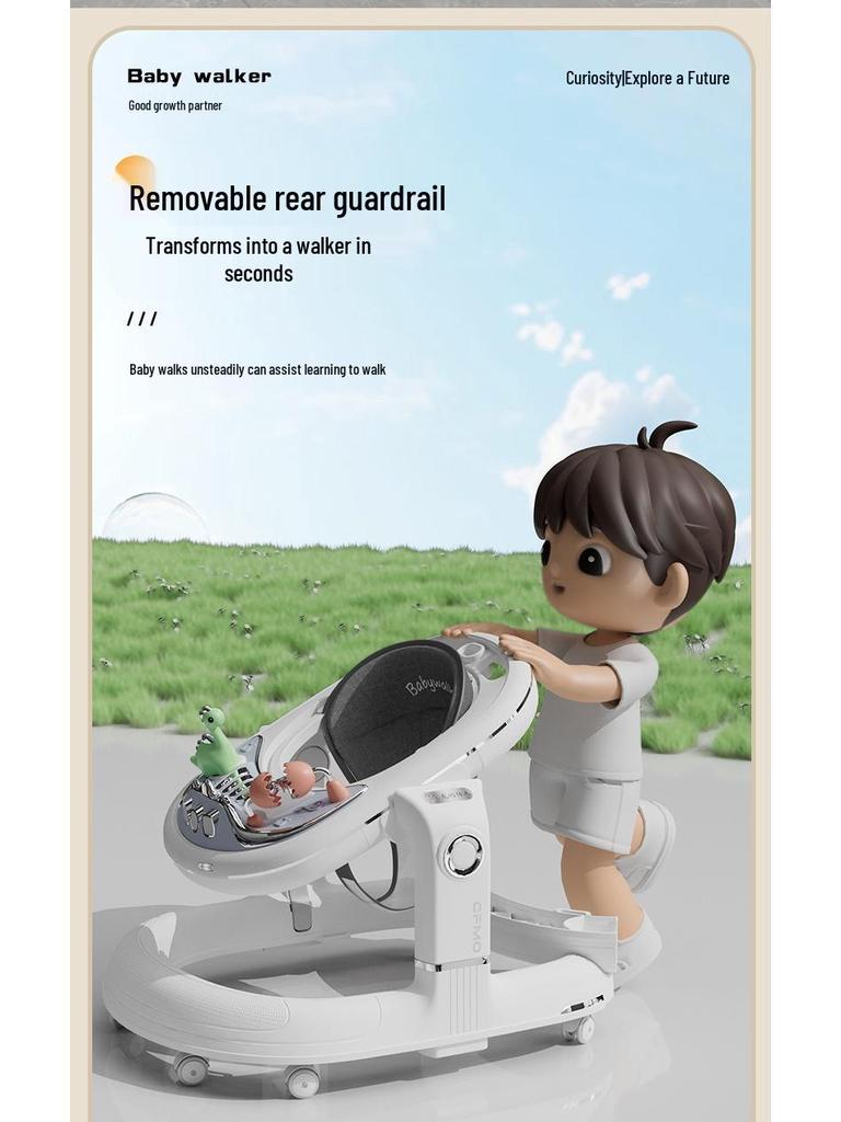 Multifunctional Baby Walker: Anti-Tip, O-Leg Prevention, Push-Assisted Learning for Boys and Girls