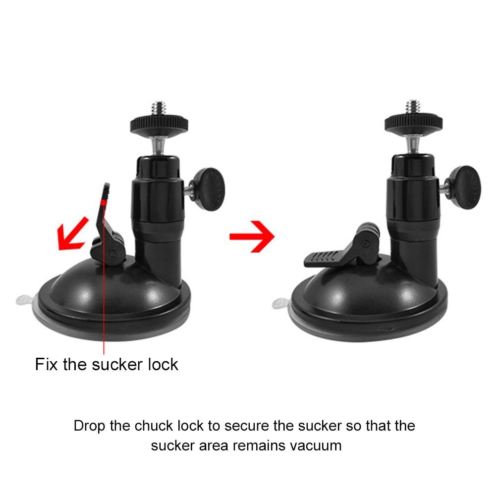 HD-004a B Holder Sliver Black Aluminium Alloy Vehicle Mount Vacuum Sucker    Strong Adsorption