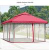 Wrought Iron Outdoor Gazebo Pavilion Canopy for Courtyard, Balcony & Rooftop Garden – Sunshade & Rain Shelter