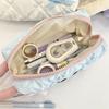 Ins Korean Style Large Capacity Cosmetic Bags Glossy Bow Cute Makeup Bag for Girls Students Tote Waterproof Pencil Case