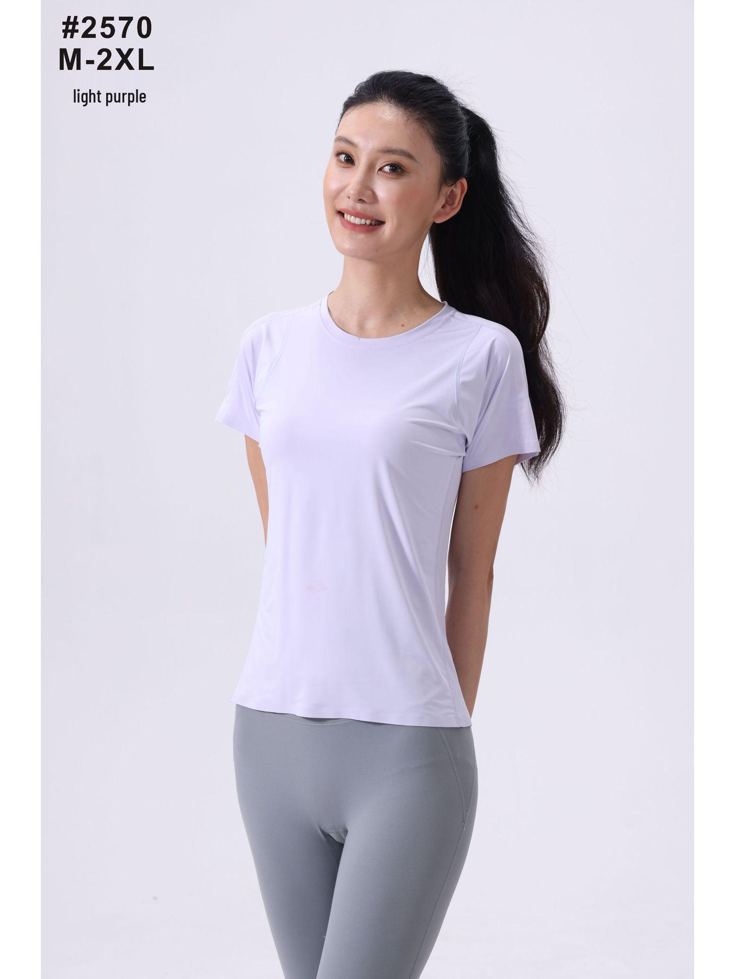 Women s Seamless Quick-Dry Loose Fit Yoga T-Shirt - Short Sleeve, Round Neck Fitness Wear XXL