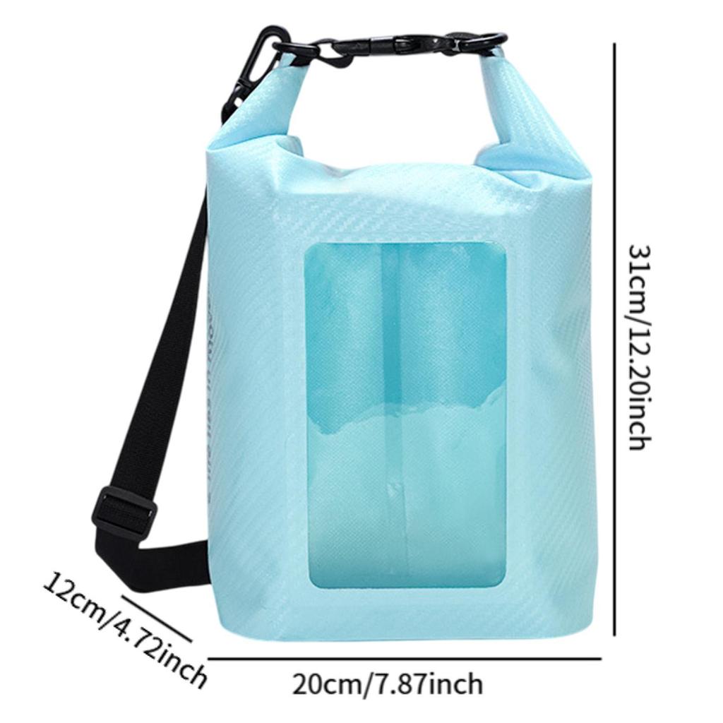 Waterproof Phone Pouch 5L Airtight Portable Keeps Gear Dry Dry Bag Roll Top Duffle for Rafting Swimming Boating Kayaking Sailing