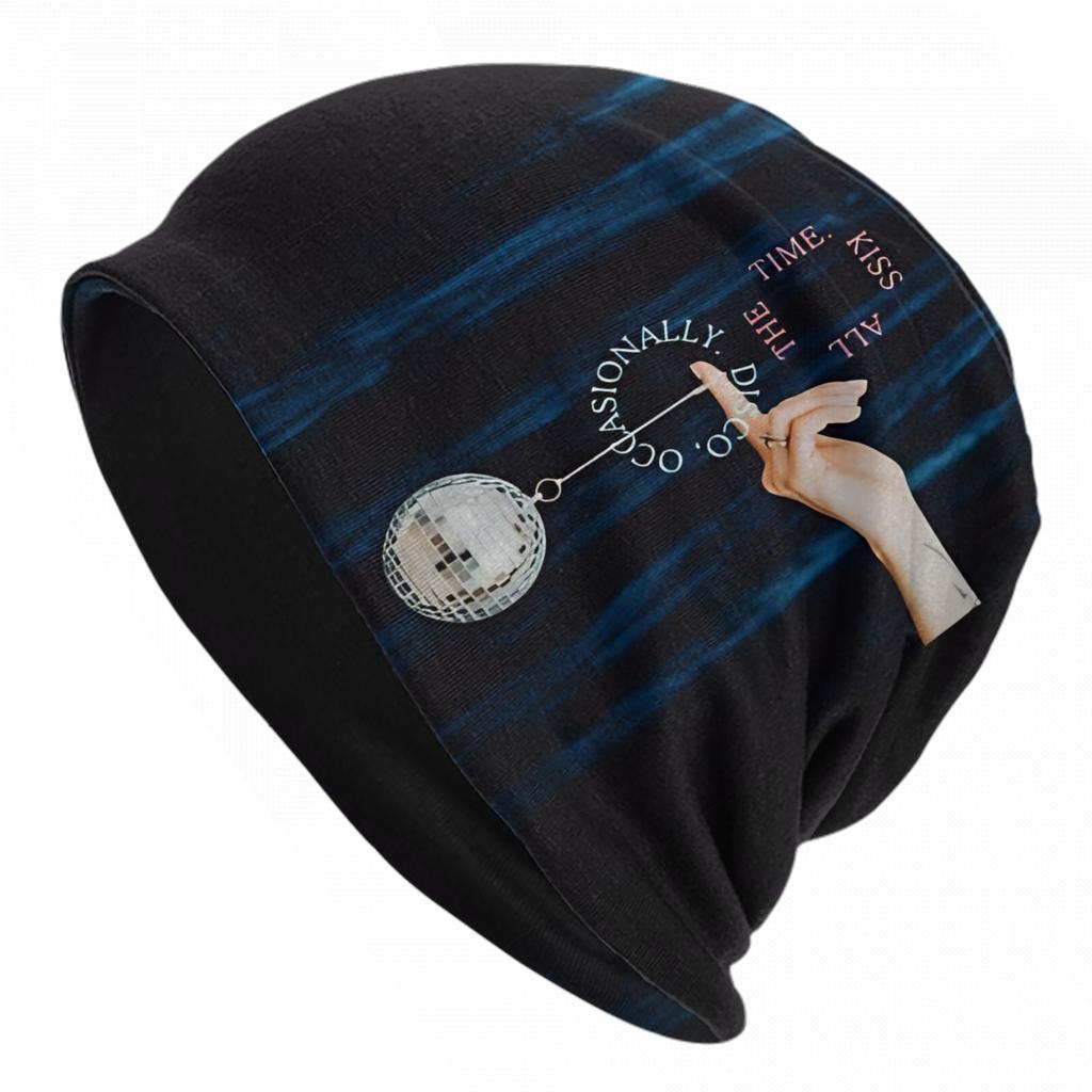 Kiss All The Time  New Album Caps Harrys Music Styles Unisex Women Skullies Beanies Hats Summer Warm Multifunction Bonnet Hat
