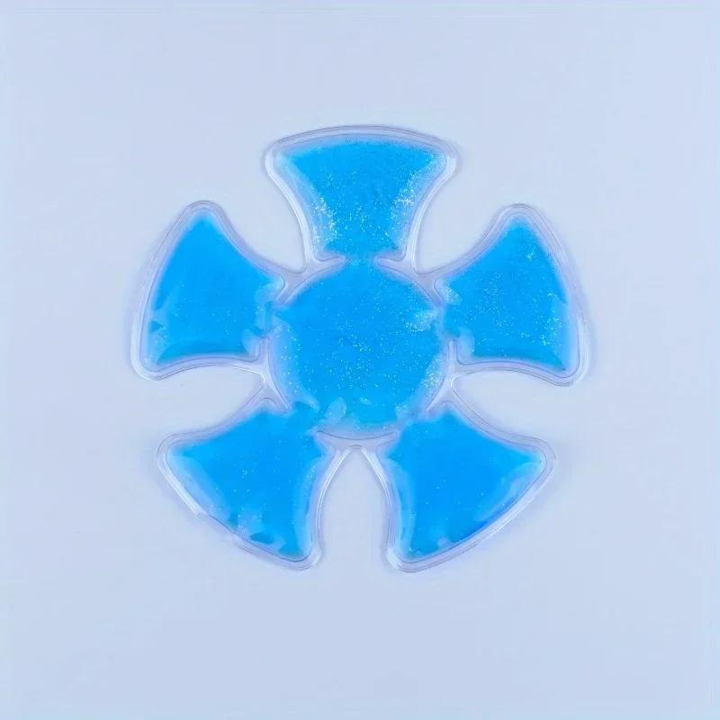 Blue PVC Gel Ice Pack  Adjustable Cooling Pad for Helmets Hats Reusable Cold Compress Travel Portable Outdoor Accessory