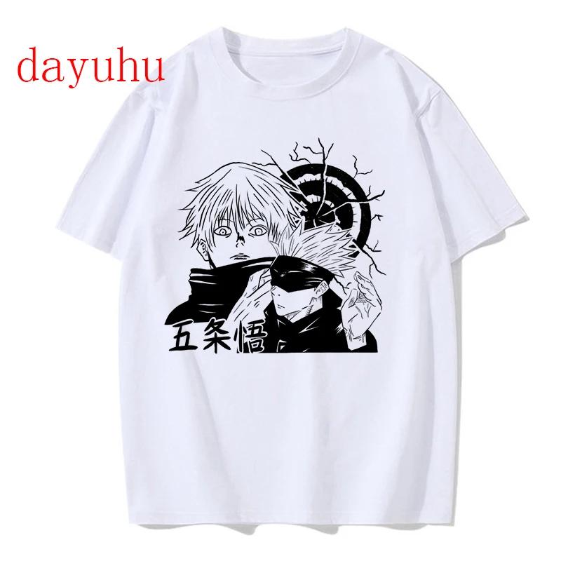 Unisex-T-Shirt Japanischer Anime Jujutsu Kaisen T-Shirt gojo satoru Oberteile Yuji Itadori Grafik-T-Shirts Cooles Unisex-T-Shirt 90er Unisex