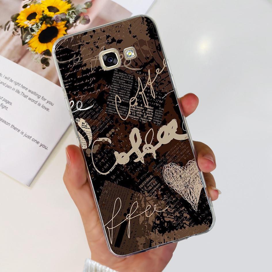 For Samsung Galaxy A5 2017 Case A520 A520F Popular Flower Transparent Silicone Soft Cover For Samsung A 5 2016 A510 A510F Bumper