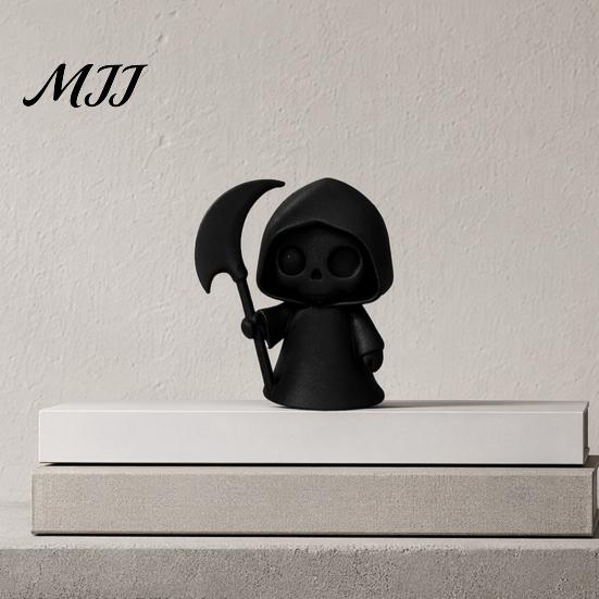 Gift For Home Office 3D Printed Ghost Figurine, Cute Desktop Ornament, Mini Storage Organizer Halloween Reaper Statue for Study Room Decoration