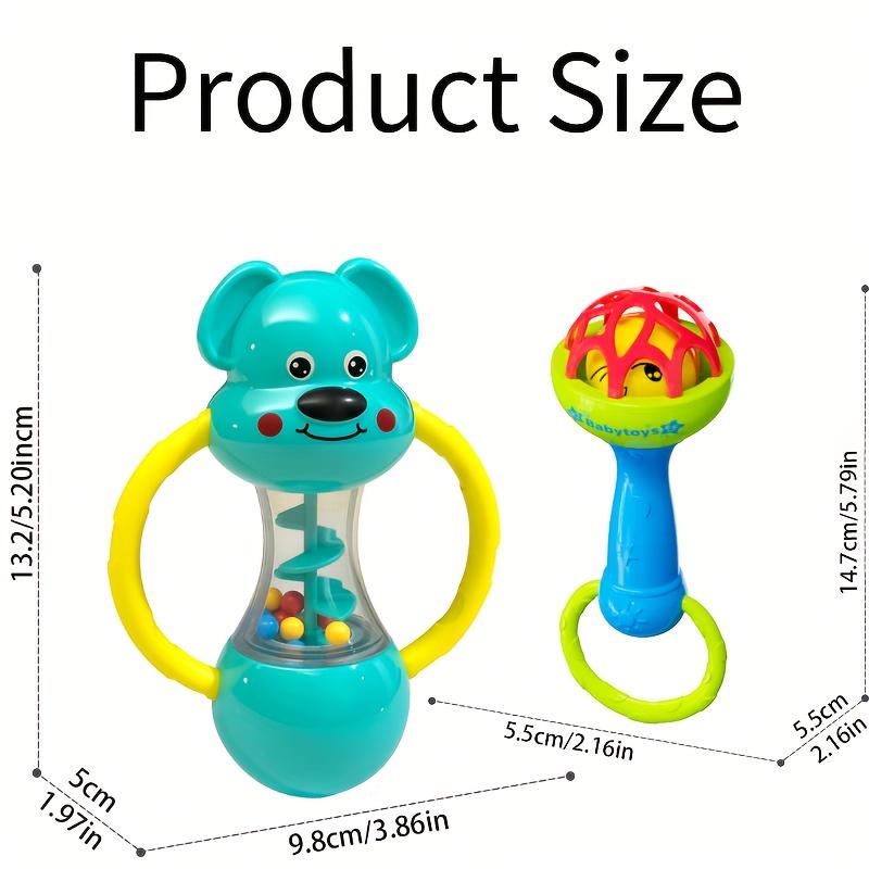 Baby Rattles Toys 0 -12 Months Newborn Sensory Grasp Toys Hand Bell Activity Game Cute Animal Rattles for Infants Games Gifts