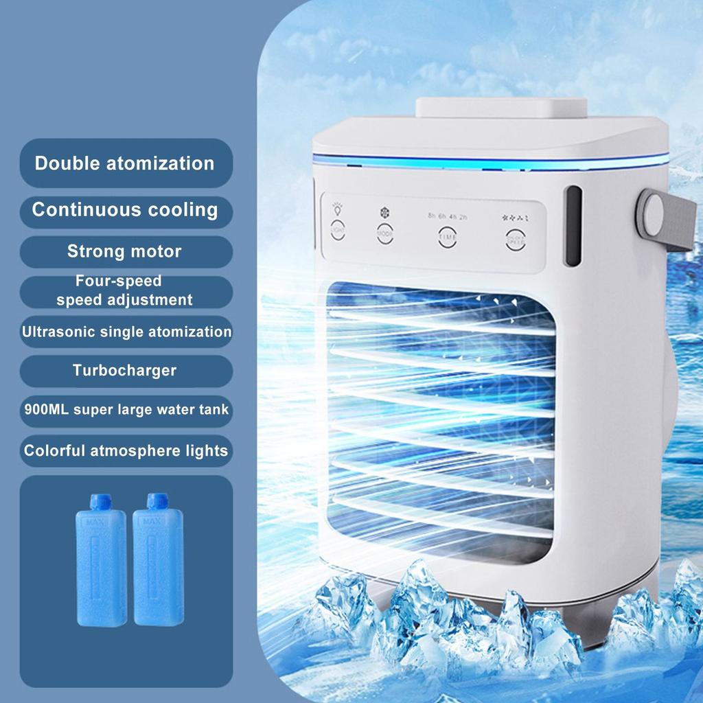 Air Conditioner Fan Air Cooling Fan Space Cooler Cool Gadgets Quiet With Timer Small Rechargeable Humidifier Evaporative Fans