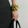 Wide Open Metal Flower Bracelet Armlet Women's Wrist Jewelry  Festival Gifts