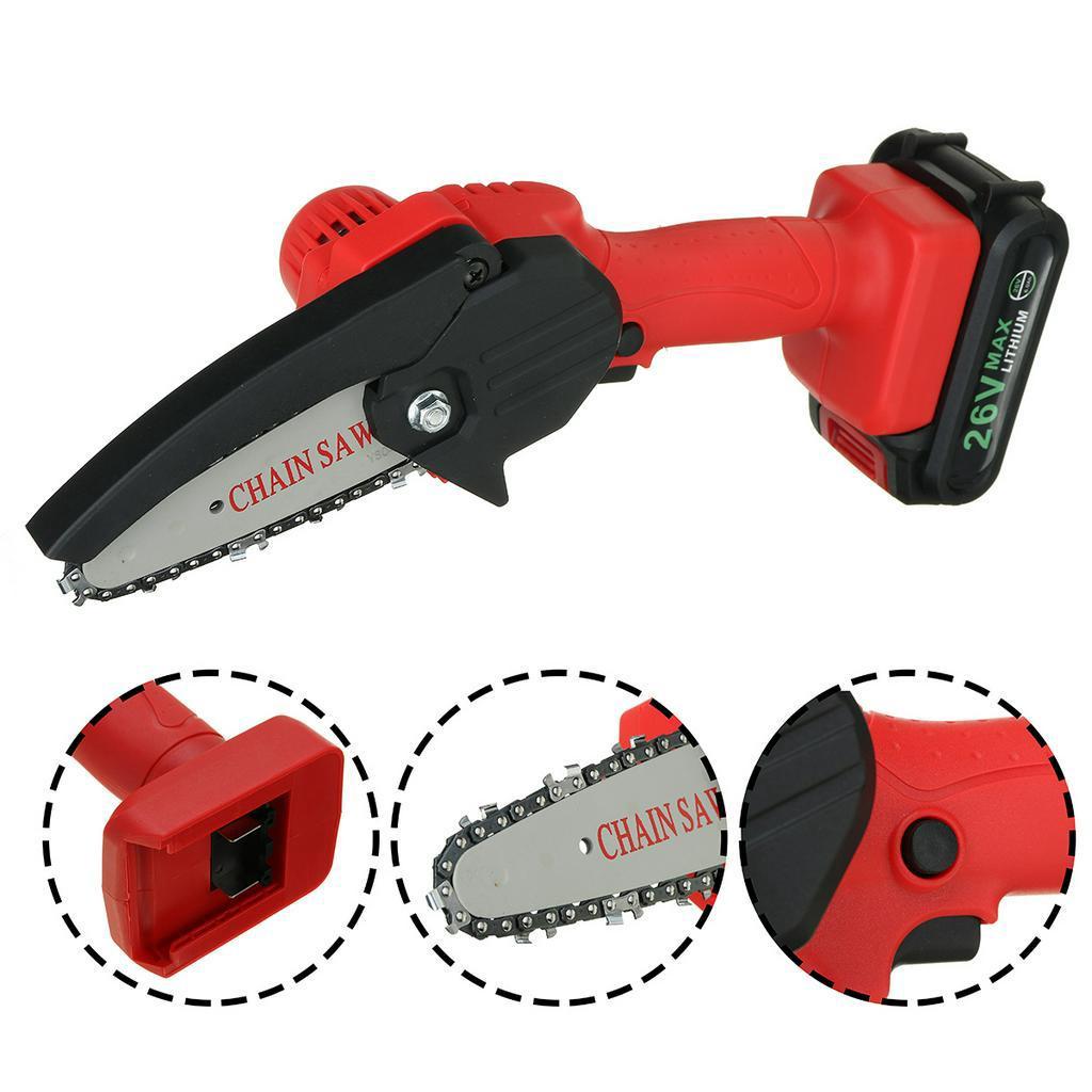 2PCS Lithium Battery Cordless Electric Pruning Saw 26V Rechargeable Mini Electric Saws Woodworking Electric Saw Garden Logging New