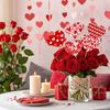 15PCS Heart Shape Valentines Day Decorations Romantic Arrange Props Bouquet Decoration Sticks Confession Multipurpose