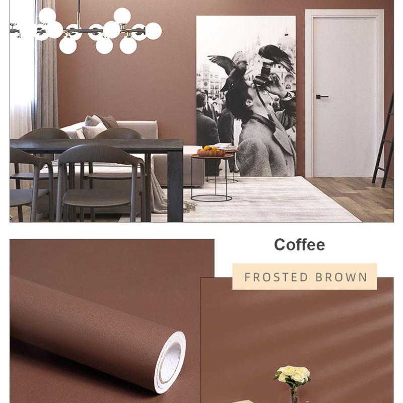 Wasserdichte Selbstklebende Schlafzimmer Warme Tapete Rein Grau Wandaufkleber Studentenwohnheim Dekoration Möbel Renovierungsfolie