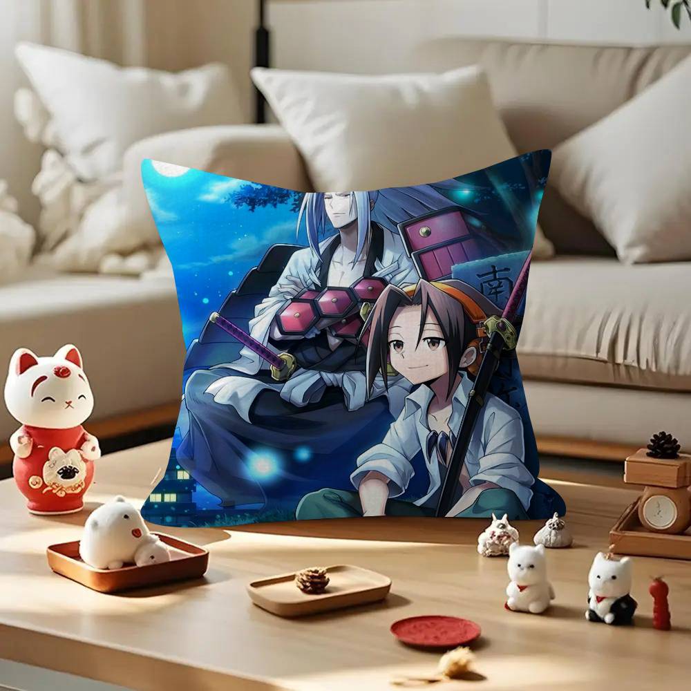 Anime Shaman King  Pillow Cushion Cover Pillowcase Living Room Sofa Home Decor Customized