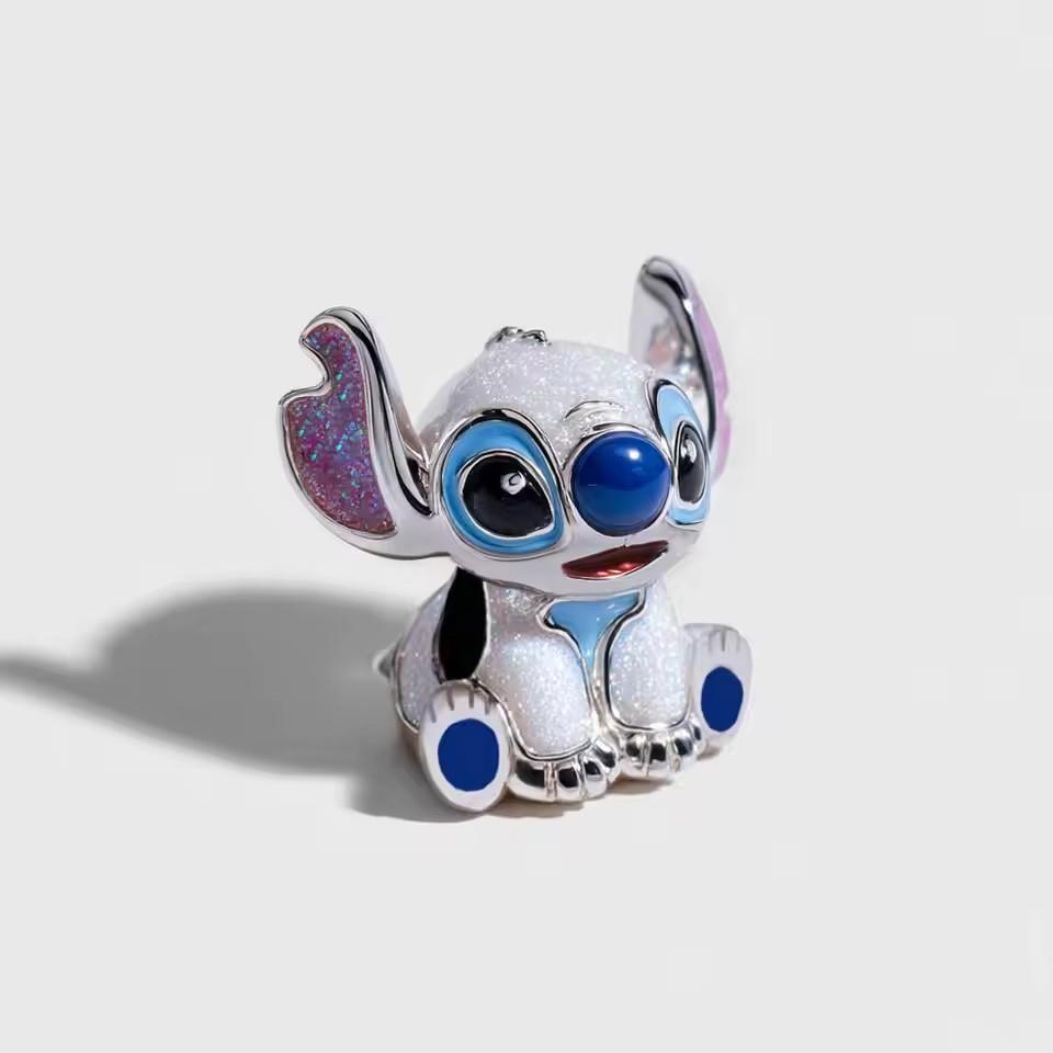 Fashionable 925 Silver Lilo & Stitch Mickey Minnie Charm Beads Fit Bracelet Enamel DIY Jewelry Gift