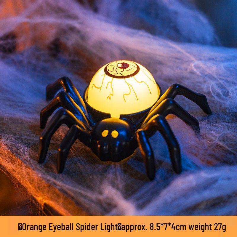 Halloween Aufleuchtendes Spinnen-Armband & Kürbislaterne für Kinder