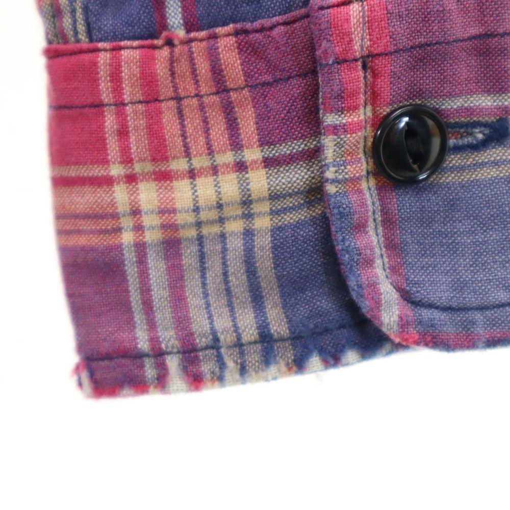 RRL 90s Old Red 3 Star Initial Tag Long Sleeve Check Shirt Men's Used