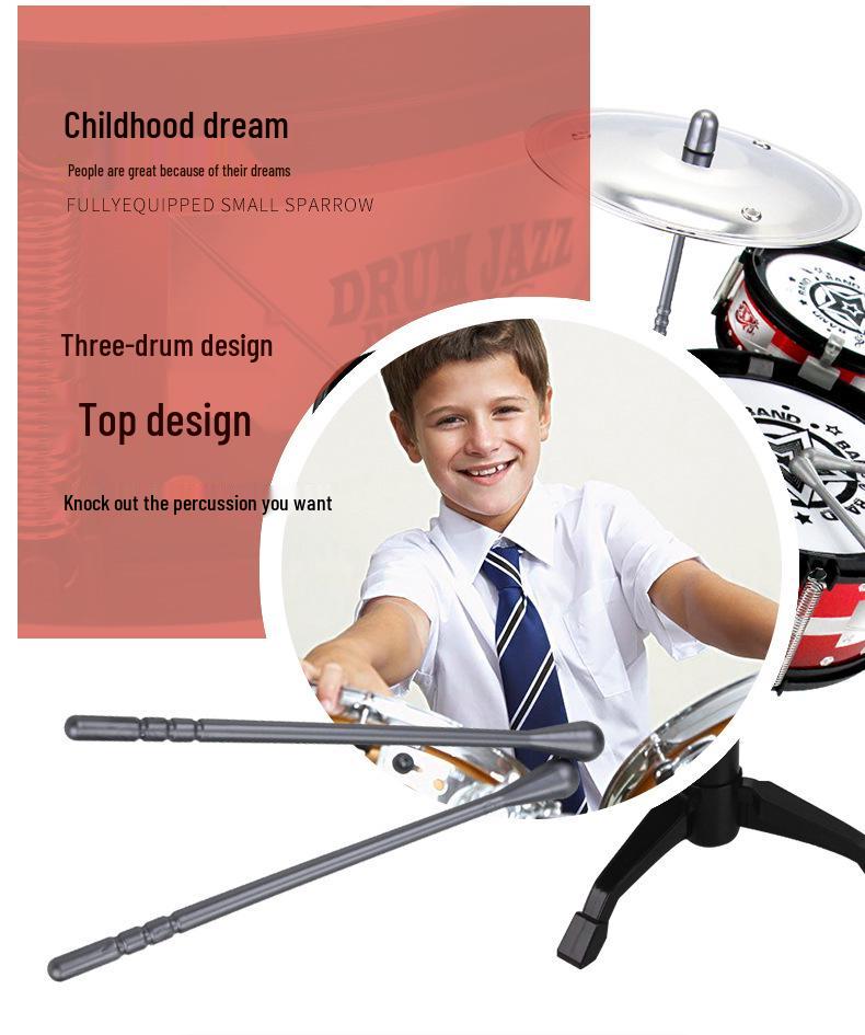 Children's Jazz Drum Set Toy for Ages 3-6: Early Music Education Percussion Instrument