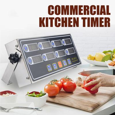 Kitchen Timer CAL-8B Calculagraph Stainless Steel Multi-Channel Digital Display Timer