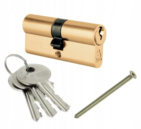 Door Lock Insert Brass 3040 Mm 3 Keys