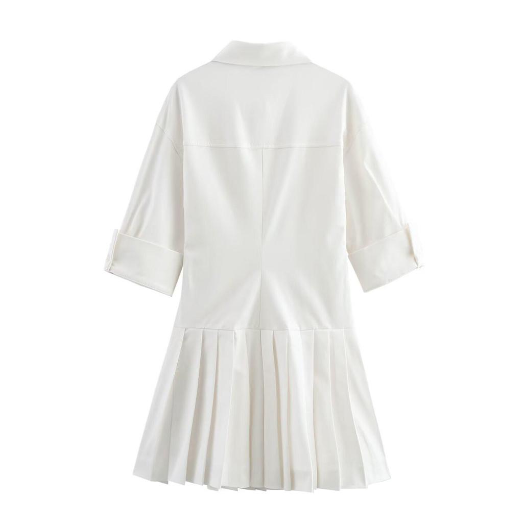 2025 Spring Women's Slim Fit Lapel Jumpsuit Dress