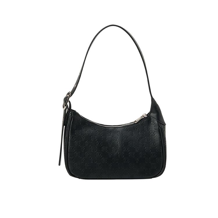 New NERDY Elastane Crescent Bag Shoulder Bag Regular Women's Black & Cream & Blue PNES23AA20