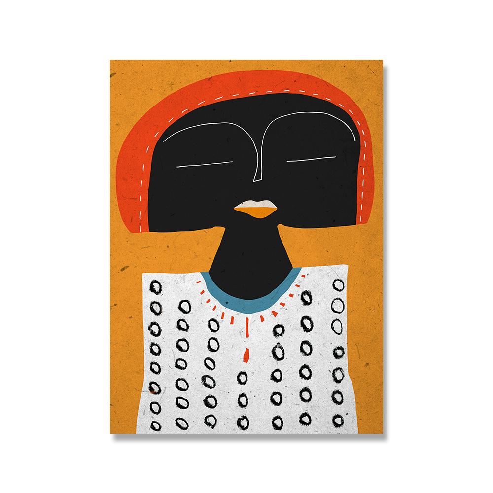 

Современное искусство Картина на холсте Абстракция Африканская черная женщина Афроамериканские постеры и принты Настенные художественные картины Декор гостиной 21x30cm No Framed